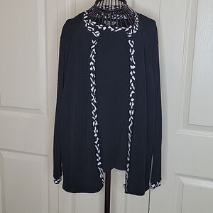 Marlis Vintage Black and White Twin Set Size Large (Runs Large)